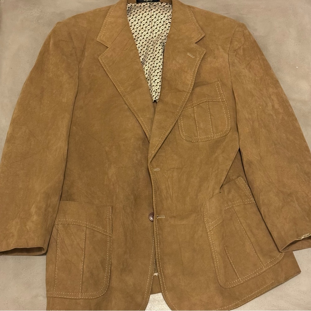 Vintage suede blazer jacket
